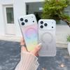 Прозрачный чехол-бампер с градиентом и магнитной зарядкой для iPhone 17 Air 16 15 14 Plus 13 12 Pro Max 11 16e 17e Прозрачная крышка
