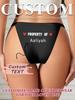 Women's Sexy Thong Panties Customized Text Printed Pattern Comfortable Panties Low Waist Thong