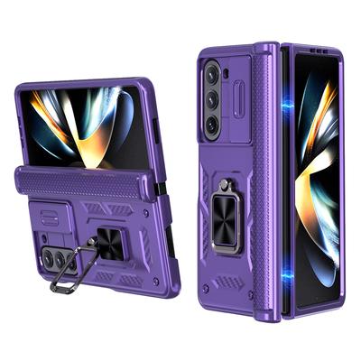 Защитный чехол для телефона с шарнирами для Samsung Galaxy Z Fold 6 5G, сверхпрочный защитный чехол с подставкой на магнитном кольце на 360°
