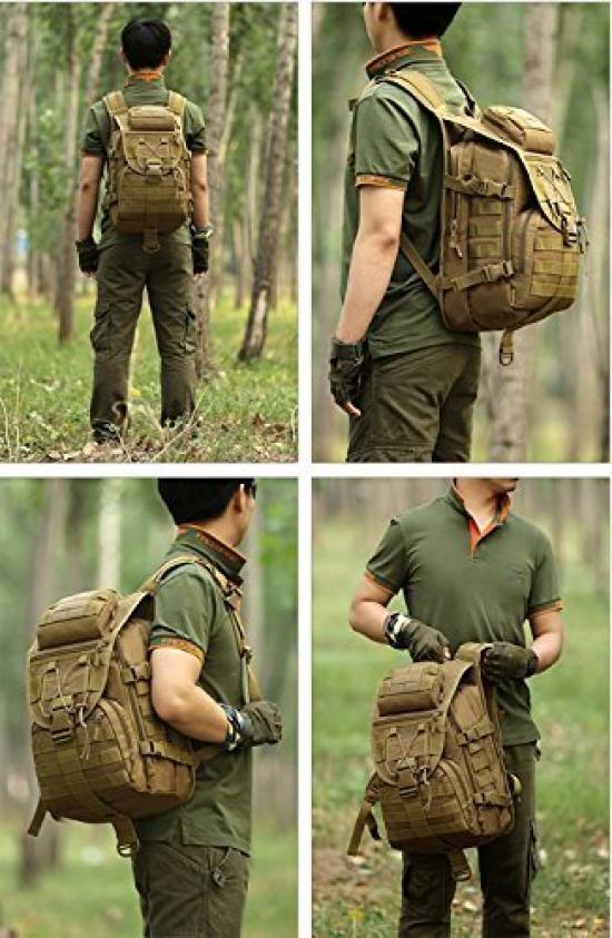 Рюкзак штурмовой рюкзак многофункциональный камуфляж уличный тактический мешок военное снаряжение большой емкости 40 л водонепроницаемый прочный военный рюкзак