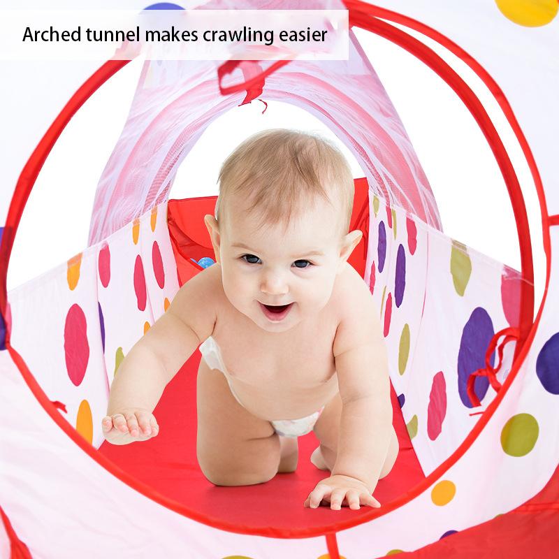 IMBABY 3 In 1 Baby Playpen For Children Indoor Toddler Foldable Playground Portable Infant Play Yard Tent Tunnel Without Ball
