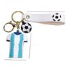 Яркий брелок в виде футбольной звезды, силиконовый аксессуар для ключей, идеальный подарок для друзей