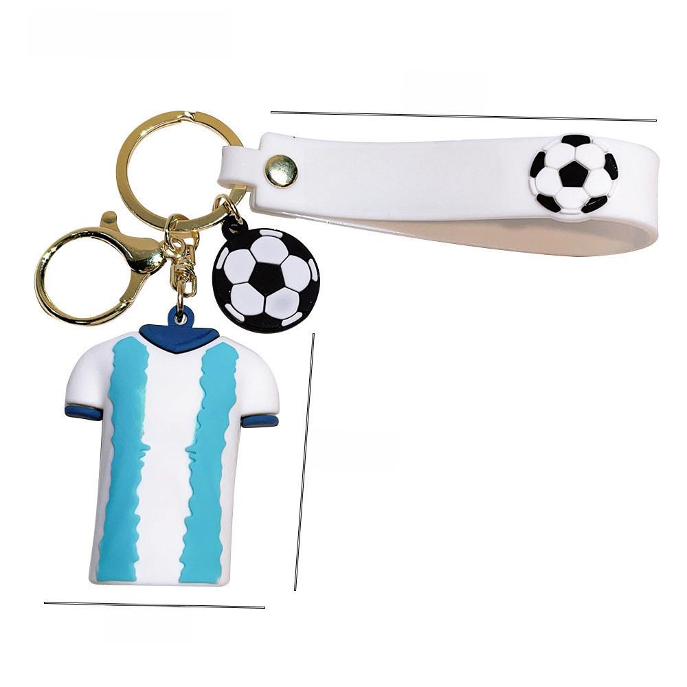 Яркий брелок в виде футбольной звезды, силиконовый аксессуар для ключей, идеальный подарок для друзей