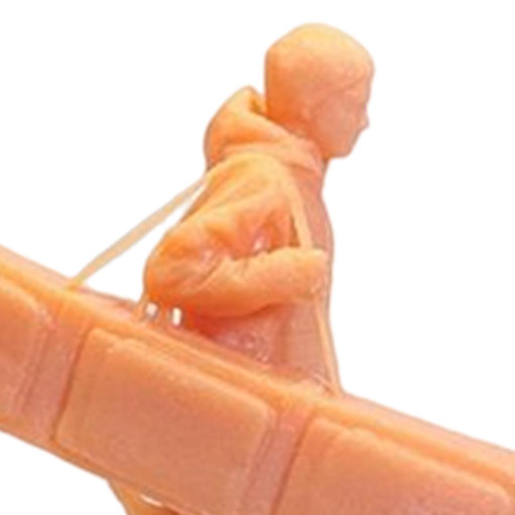 Миниатюрное украшение для сада своими руками, фигурки лыжников, модель куклы из смолы для стола