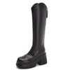 Thick Heel Long Tube Heightening Boots Women's 2025 New Models But Knee Boots Women's High Heel Knight Boots Thick Sole Thin Boots