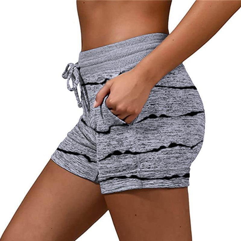New Quick Drying Shorts, Yoga Pants, Casual Sports, Waist Cinching Elastic Shorts
