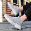 Summer 20252025 Large Size Mesh Shoes Breathable Fly-woven Socks Shoes One Pedal Lazy Shoes