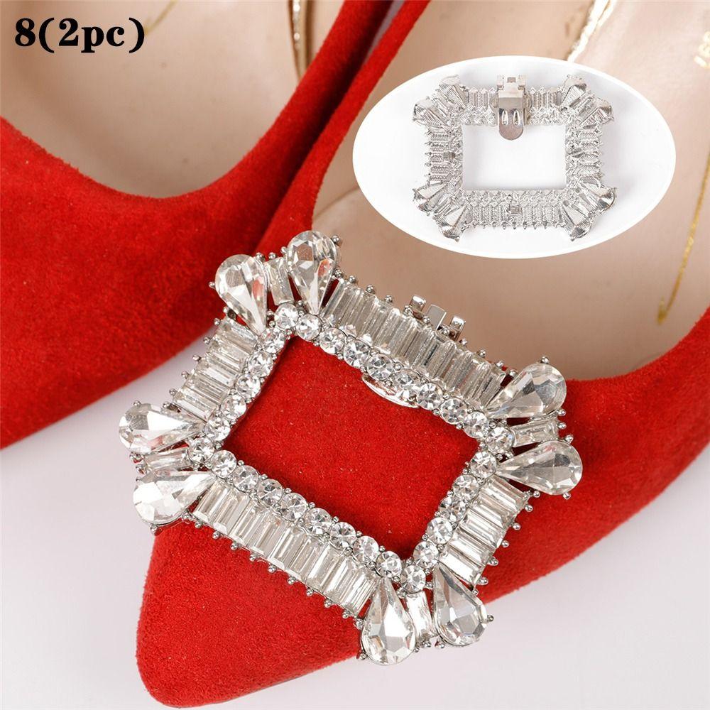 2 шт. Свадебные туфли невесты со стразами и кристаллами, клипсы для обуви, украшения для обуви, шармы-пряжки, ювелирные изделия