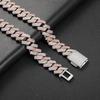 Hip Hop 18mm Brass Cuban Zircon Jewelry Bracelet Men Luxury Fine Chain Link Chunky Bracelets Iced Out Bracelet Charms