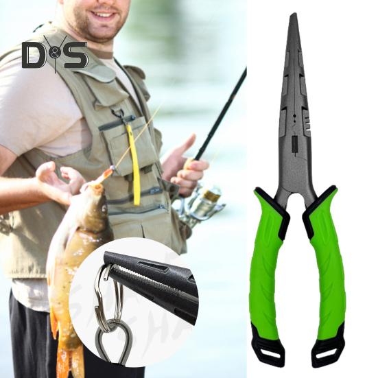 Портативные многофункциональные рыболовные плоскогубцы с эргономичной ручкой, открывалка для колец, резак для лески, устройство для удаления крючков, ножницы для лески, рыболовные аксессуары