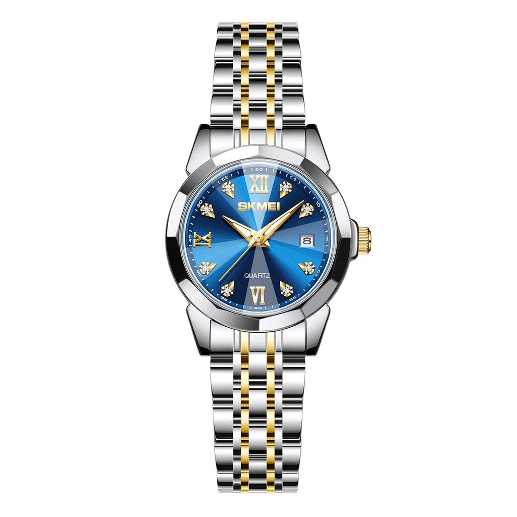 SKMEI Luxury Quartz Watches For Women Elegance Wristwatches Female Waterproof Girls Stainless Steel Strip Watch Relogio Feminino