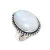 Натуральный лунный камень, ручная работа, ювелирное изделие из серебра 925 пробы, кольцо, размер 9 B2l48