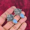 Серьги ручной работы с драгоценными камнями Angelite, серьги из цельного серебра 925 пробы, серьги с уникальным дизайном