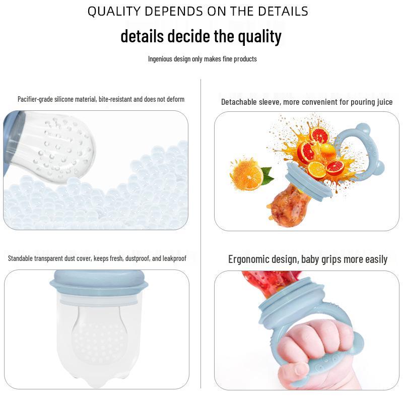 Bite Bite Силиконовый прорезыватель: Детский ниблер для фруктов и овощей - Супермягкая сетчатая соска