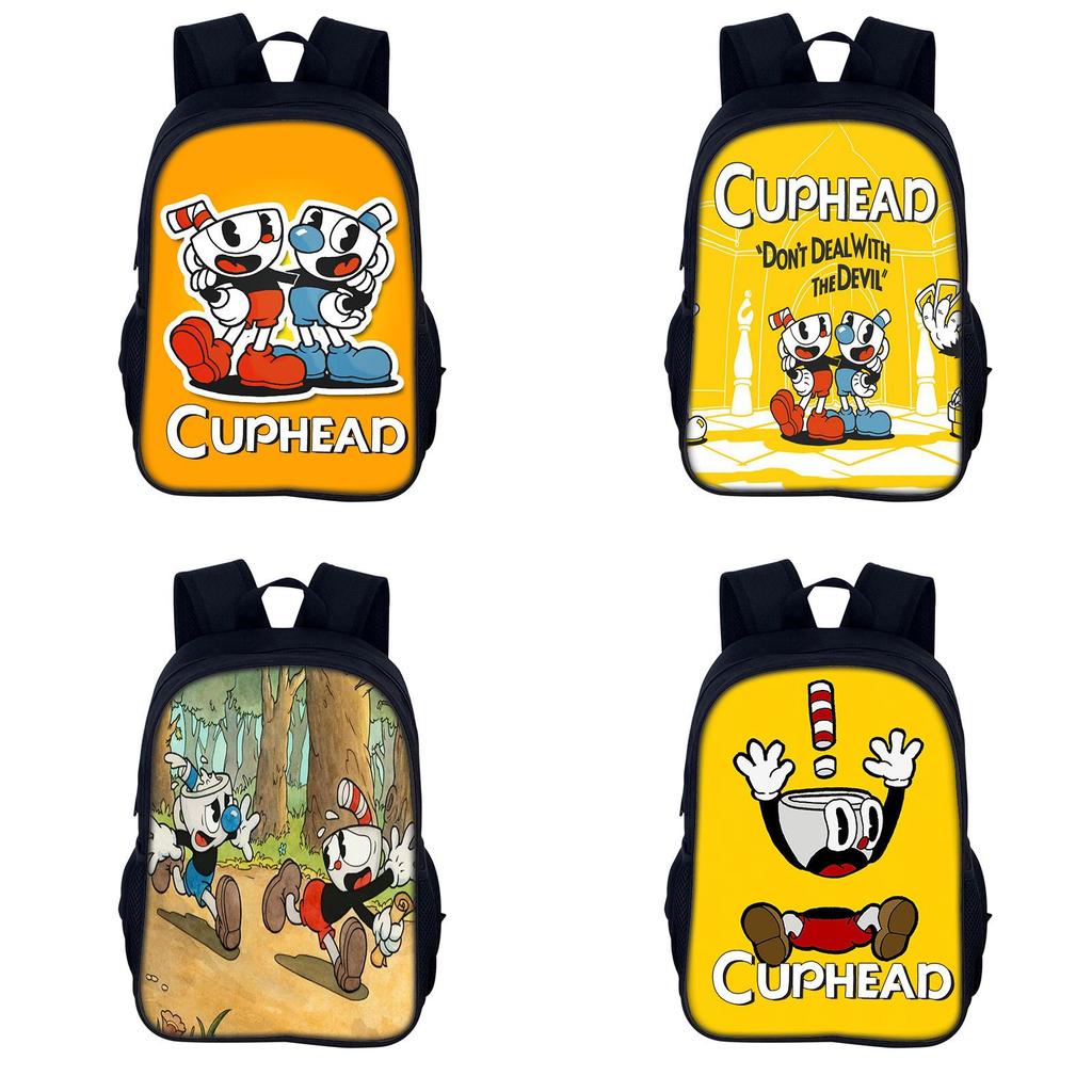 Рюкзак Cuphead для детей с усиленным нейлоном и удобными лямками для школы или отпуска