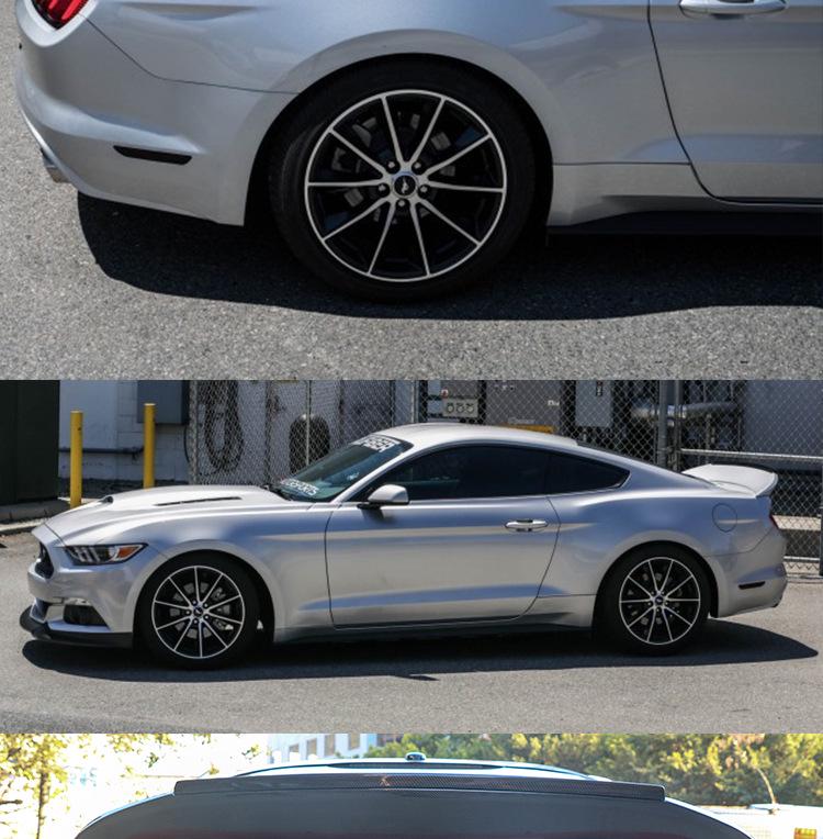 15-23 Ford Mustang TF Carbon Fiber Rear Wing - Trufiberya Punch-Free Install