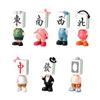 Resin Chinese Mahjong Mini Doll Miniature Mahjong Figure Toys Mahjong Mini Figurine  Desktop Decor