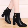Ankle Boots for Women High Heels New Pointed Toe Women's Boots Simple Black Zipper Boots Fashion Platform Shoes Female