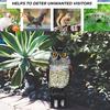 Owl Decoy with Rotating Head Natural Enemy Bird Deterrent Owl Figurine Garden Protector Scarecrow Owl for Gardens Terraces Balconies