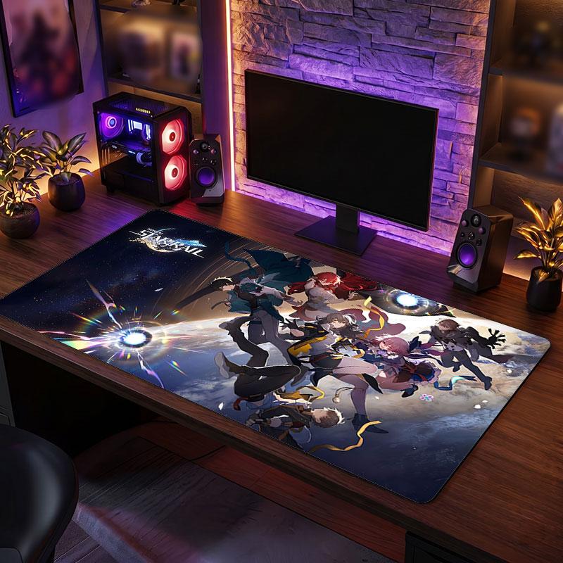 Big Mouse PadHonkai Star Rail Extended Soft Desk Mat Gaming Office Computer Table Decor Mat