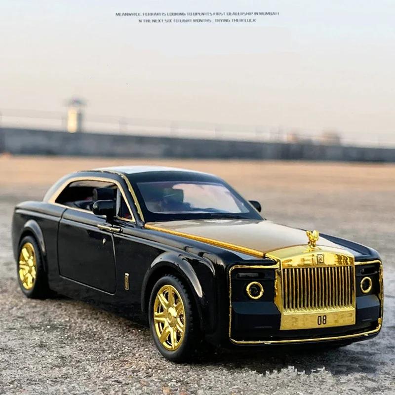 1:24 Модели автомобилей из сплава Rolls-Royce Sweptail, литые под давлением и игрушечные транспортные средства, коллекция моделей металлических игрушечных автомобилей, симуляция звука и света, детский подарок