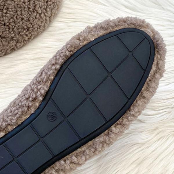 Роскошные мокасины из овечьей шерсти, женские зимние хлопковые туфли, женские теплые плюшевые лоферы, удобные женские туфли на плоской подошве с овечьим мехом, большой размер