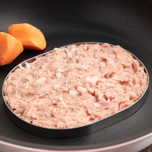 Endo Shoji Commercial Hamburger Steak Rings, 150g Capacity, 18-0 Stainless Steel, Made in Japan, BHV532