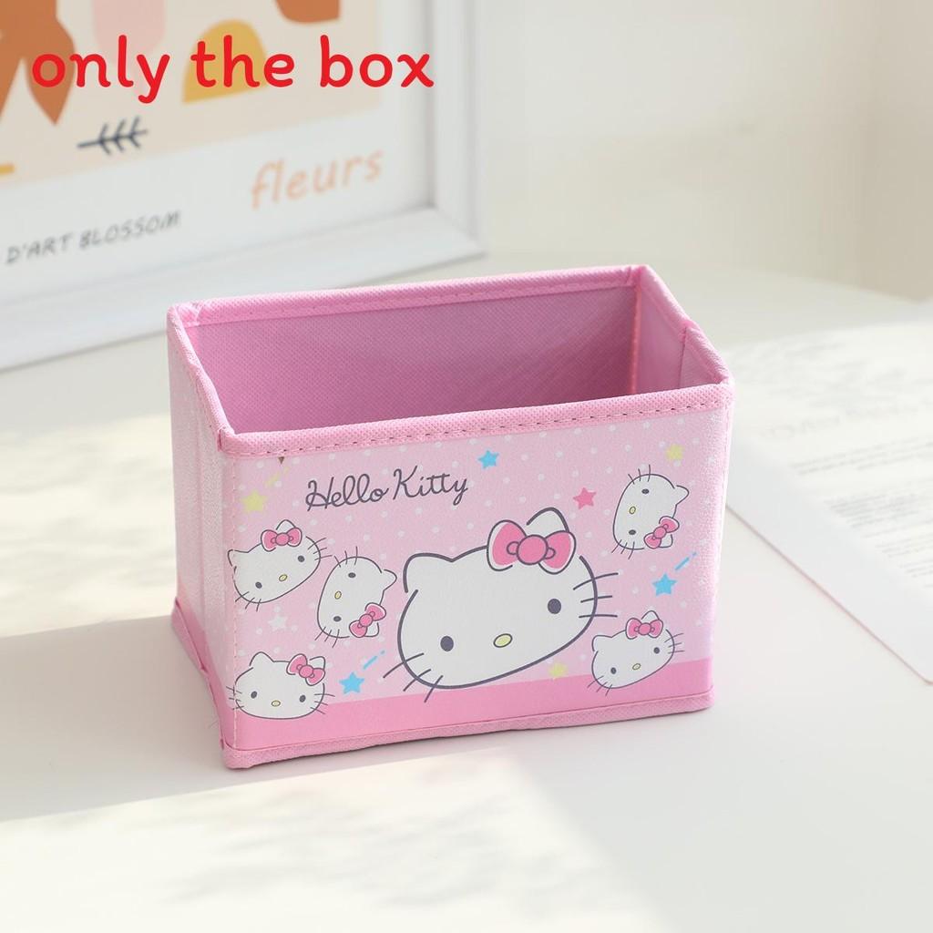 Hello Kitty Kuromi Cinnamoroll My Melody Узор Складной Настольный Органайзер для Хранения Косметики и Офисных Принадлежностей
