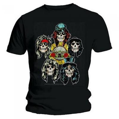 Guns N Roses Футболка унисекс для взрослых с винтажными головами