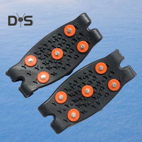 1 пара цепких захватов для льда, 5-шиповые снежные захваты, шипы для ботинок, противоскользящие кошки, чехол для лыжной обуви для походной обуви