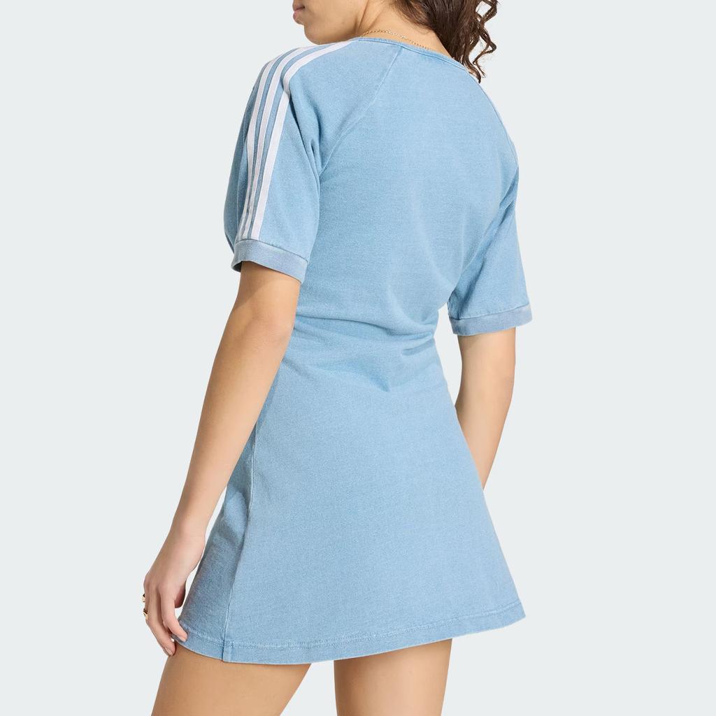 adidas Оригиналы Adilenium Сезон 5 Вязаное Спортивное Полосатое Короткое Рукавное Платье Женские платья KZ5056