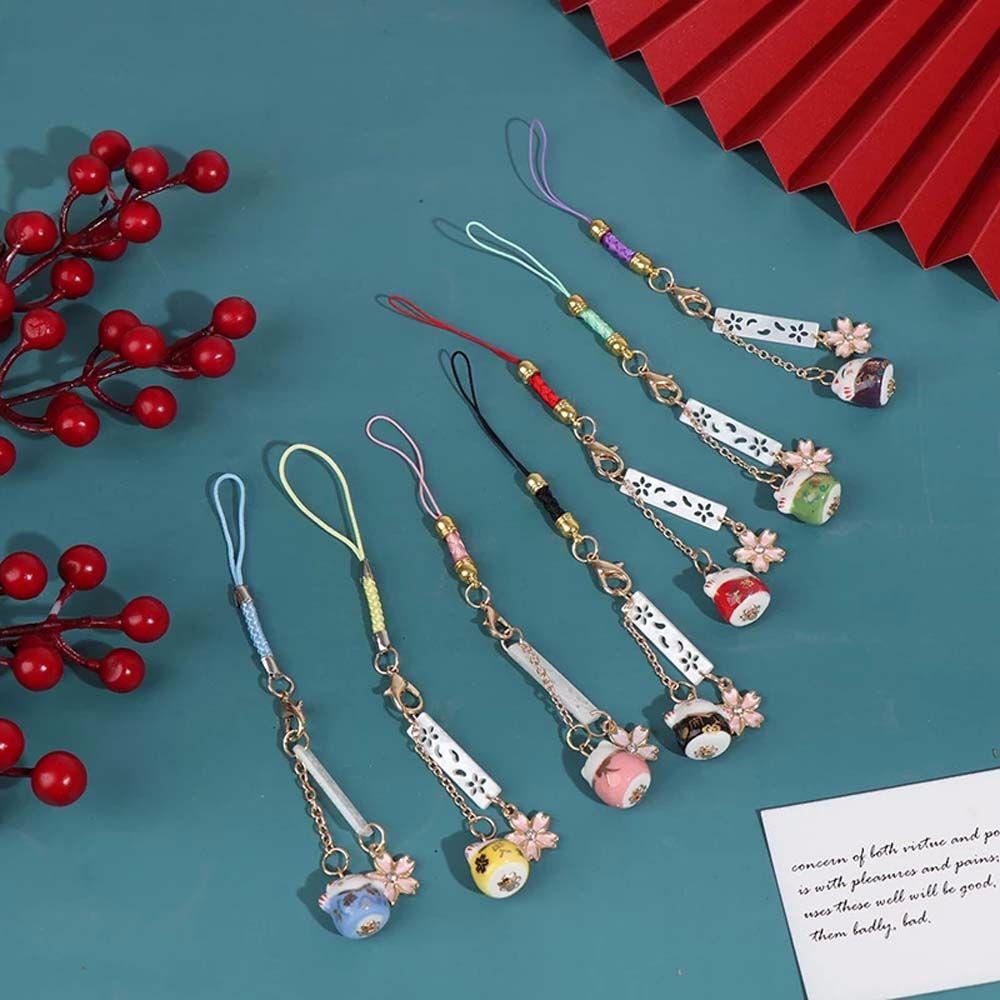Bell Smartphone Hanging Rope Daisy Maneki Neko Smart Phone Strap Mobile Phone Rope Camera Lanyard