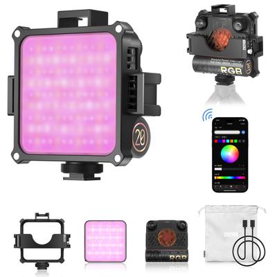 ZHIYUN FIVERAY M20C 20 Вт RGB LED Видео Свет с Bluetooth для YouTube Live и Записи Видео, 2500K-10000K, Регулируемая Яркость, Перезаряжаемый, Ручной,