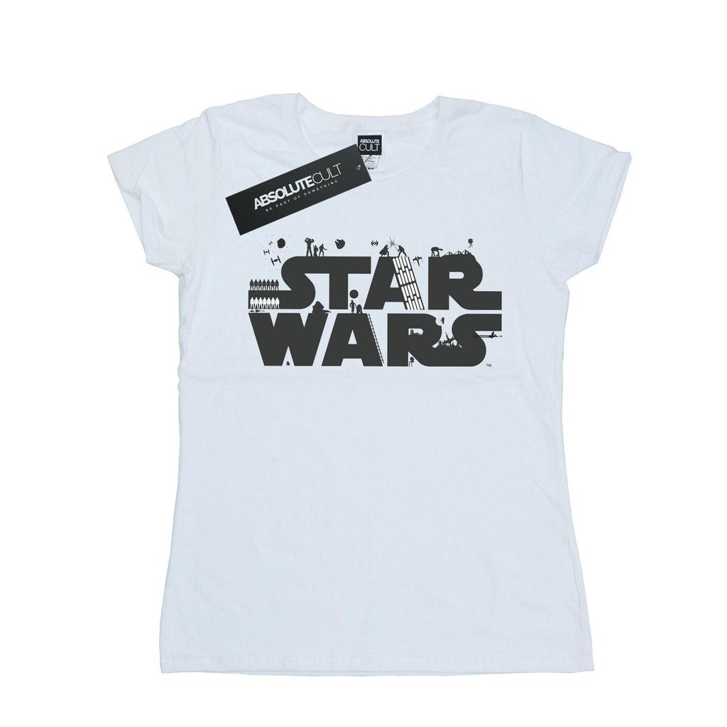 STAR WARS Womens/Ladies Minimalist Logo Cotton T-Shirt