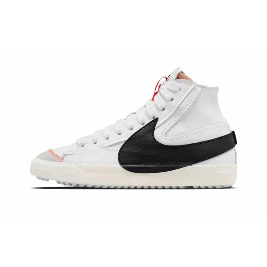 Nike Blazer Slip Resistant Mid top Skateboard Shoes Unisex White Red DD3111-100(Team443-S15)