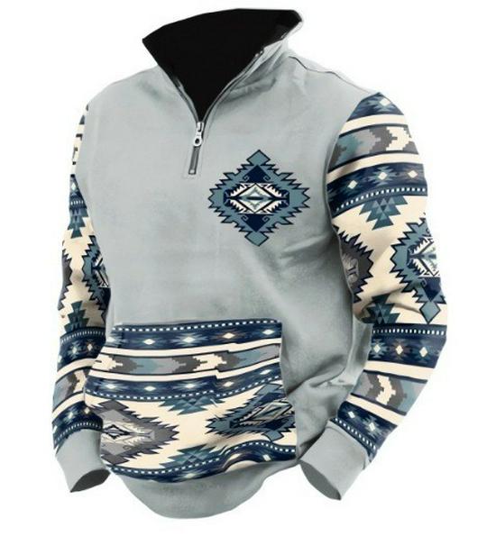 Мужская толстовка Xiyin с полумолнией и вафельной вязкой - Осенне-зимний стиль