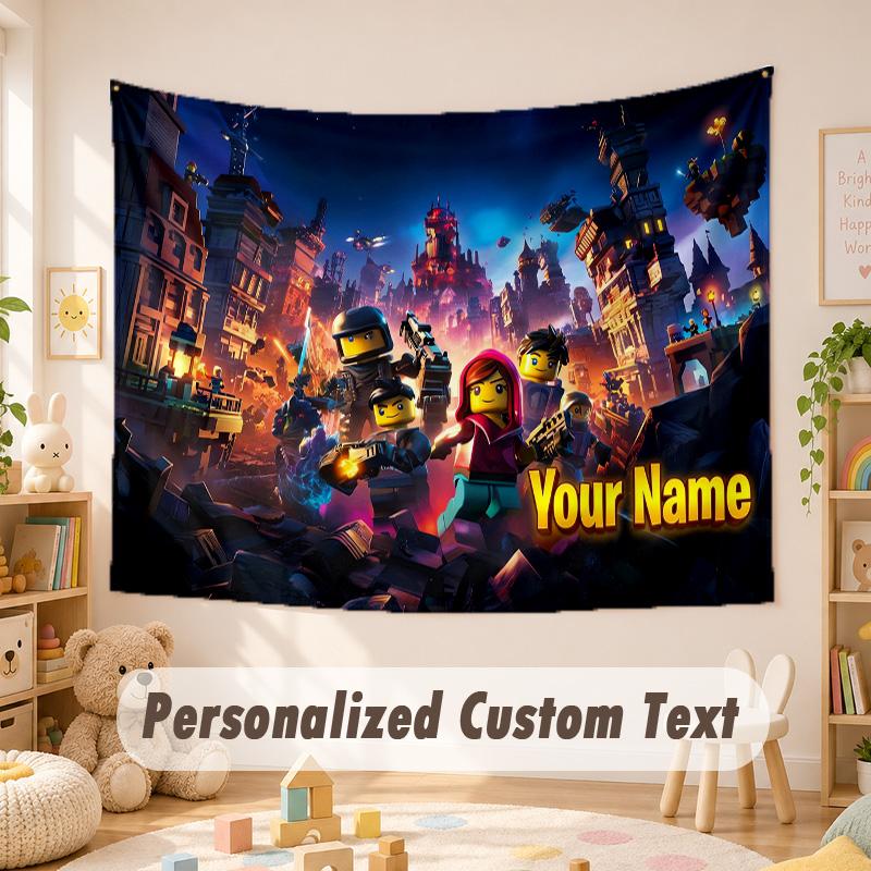 Custom Name Text Tapestry,Roblox Boho Wall Hanging, Decorative Backdrop Tapestry For Room