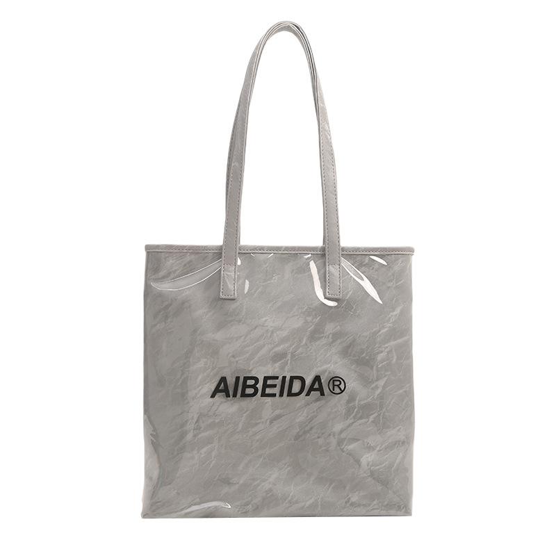 Прозрачная сумка-желе женская весна-лето новая модная портативная сумка через плечо с косым ремнем большая сумка женская