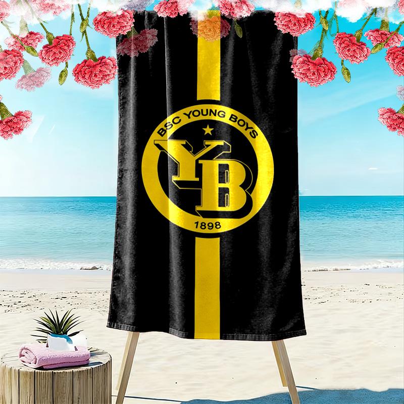 Пляжное полотенце с принтом BSC Young Boys, большое, мягкое, быстросохнущее, для пляжа, кемпинга, плавания