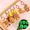 Korean Style Luminous Key Chain Cartoon Bell Key Chain Personality Capybara Pendant  Decoration