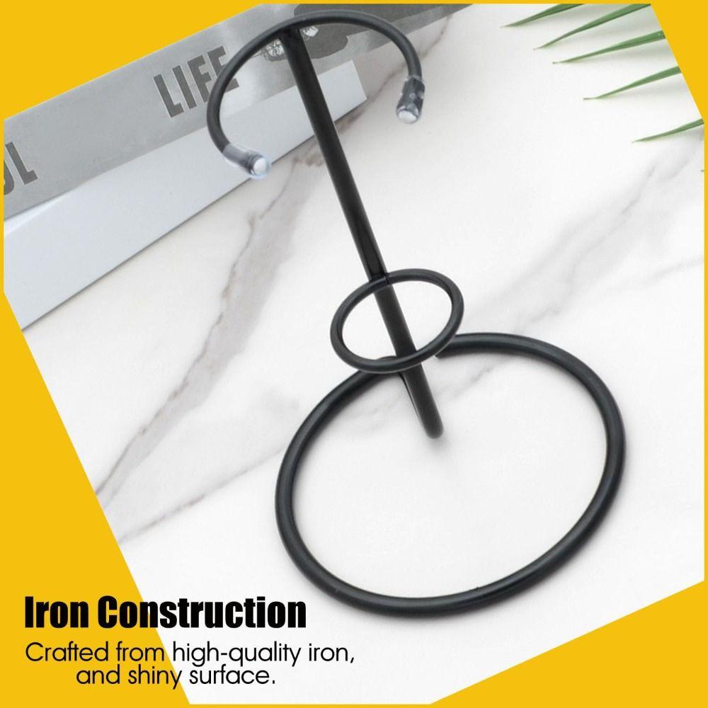 Iron Wand Display Stand Holder Ornament Shelves Pedestal Storage Support for Home Office Decor