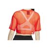 Nike Crop Tops Women's Team Orange/Black Crew Neck Thin CJ2703-891