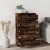 Chest of Drawers Smoked Oak 60x36x103 Cm Engineered Wood