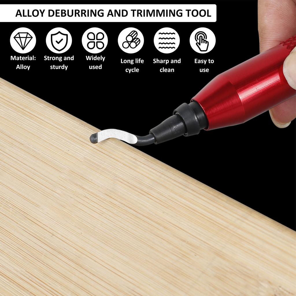 Deburring Tool Kit with Countersink Hand Reamers 10 Extra Blades Sturdy Burr Removal Tool Durable Burr Edges Removing Hand Tool