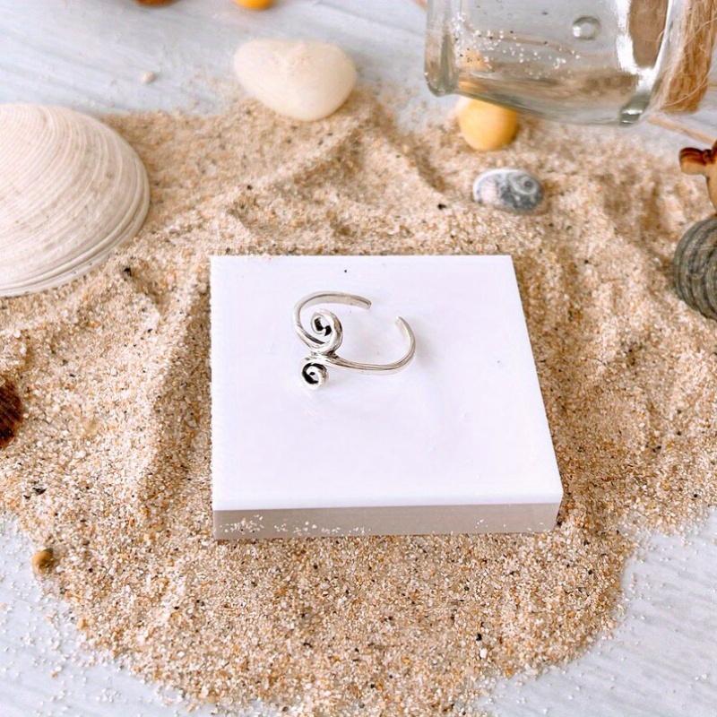 Fashion Spiral Hollow Design Environmentally Friendly Copper Material, Women's Toe Ring Anniversary Gift, Beach Party Jewelry, Suitable for Daily Wear