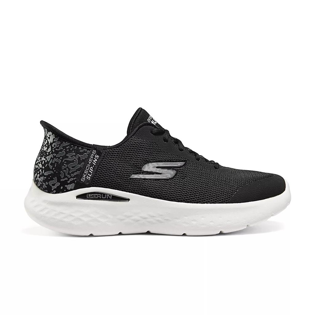 Skechers Серия Go Удобные Универсальные Прочные Дышащие Легкие Низкие Беговые Кроссовки Женские Кроссовки Черный Белый 129449-BKW