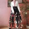 Chinese Traditional Hanfu Dress Horse Face Skirt Women Vintage Pleated Skirt