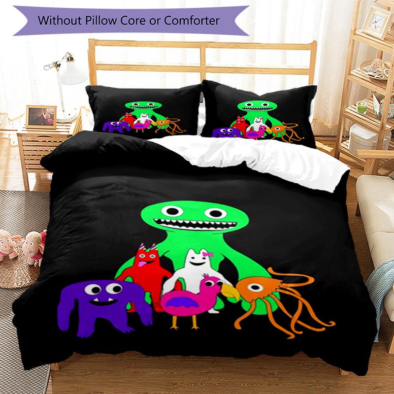 3pcs Garten of Banban Bedding Set Duvet Cover Closure Includes 1 Duvet Cover & 2 Pillowcases, Soft and Comfortable for All Seasons.