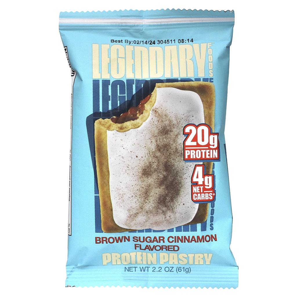 Legendary Foods Protein Pastry, Brown Sugar Cinnamon, 10 Packs, 2.2 Oz (61 G) Each