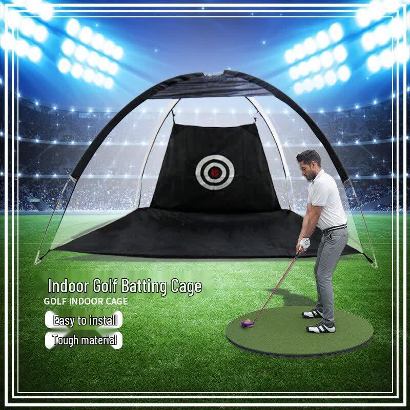 JINGGENG Golf Practice Hitting Cage & Net Set